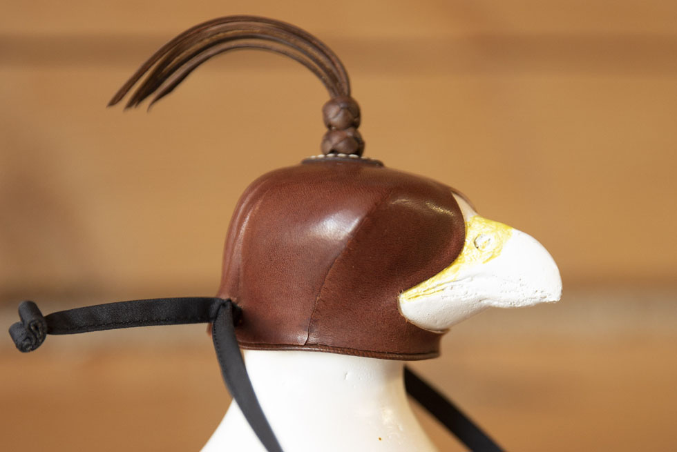 Maroon Brown Colour Falconry Hood Anglo Indian Style Full Sizes Available 